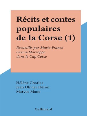 cover image of Récits et contes populaires de la Corse (1)